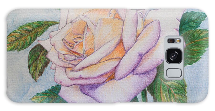 Rose Galaxy Case featuring the drawing Lavender Rose by Marna Edwards Flavell