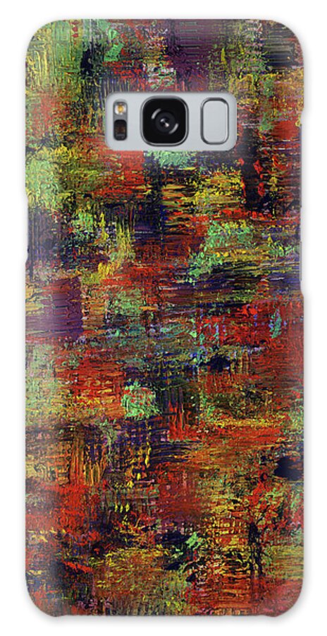 Abstract Galaxy Case featuring the painting Layers of Life by Angela Bushman