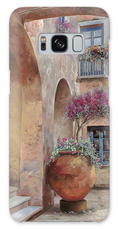 Arcade Galaxy Case featuring the painting Le Arcate In Cortile by Guido Borelli