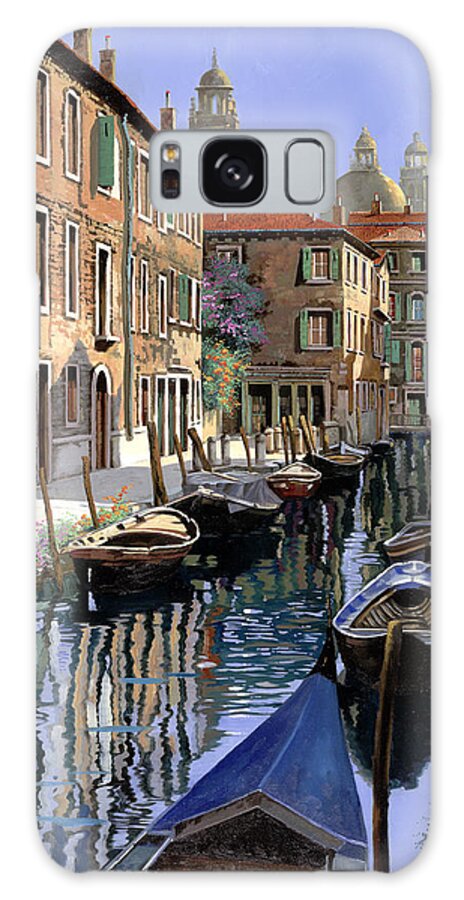 Venice Galaxy Case featuring the painting Le Barche Sul Canale by Guido Borelli