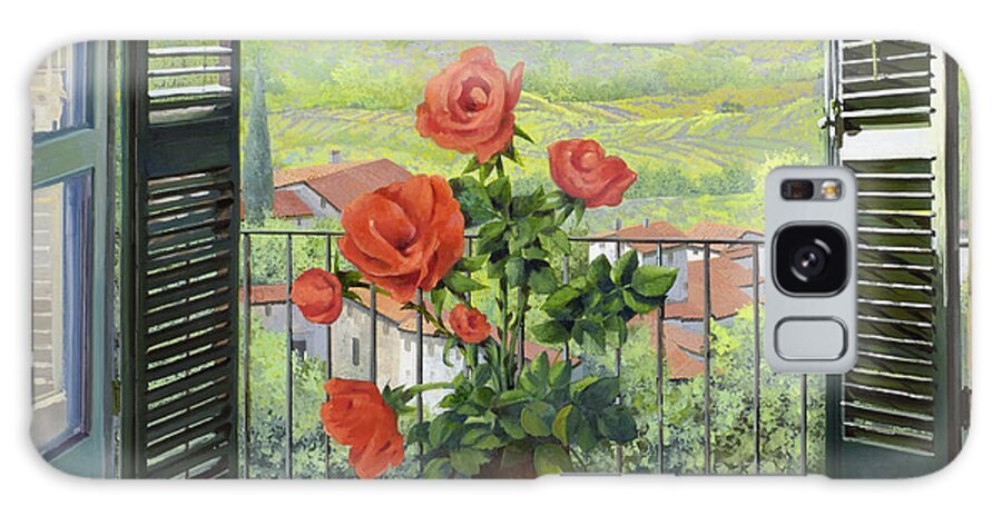 Landscape Galaxy Case featuring the painting Le Persiane Sulla Valle by Guido Borelli