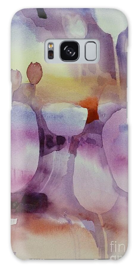 Fleurs Galaxy Case featuring the painting Le Vent Souffle by Donna Acheson-Juillet