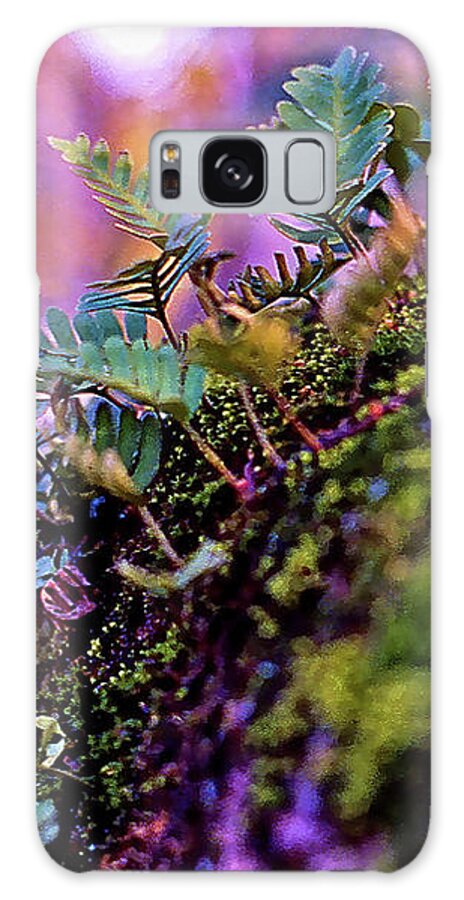 Leaves On A Log Galaxy Case featuring the photograph Leaves On A Log by Bellesouth Studio