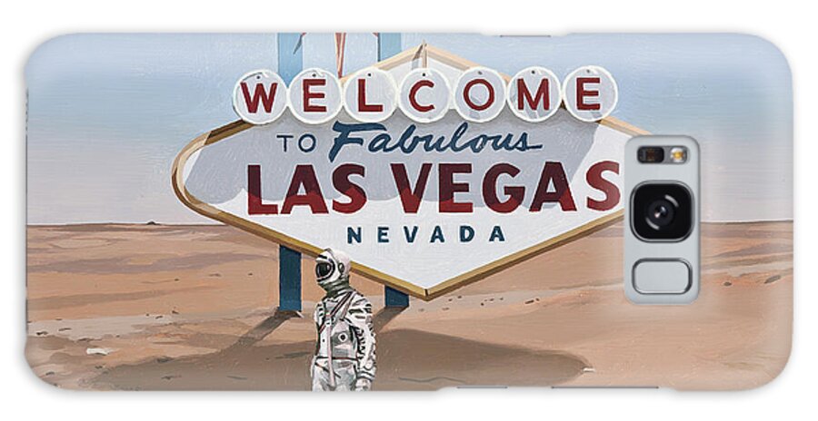 Astronaut Galaxy Case featuring the painting Leaving Las Vegas by Scott Listfield