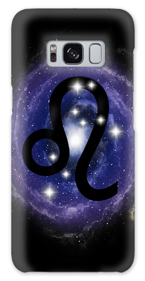 Leo Galaxy Case featuring the digital art Leo Zodiac Sign Constellation Stars by Garaga Designs