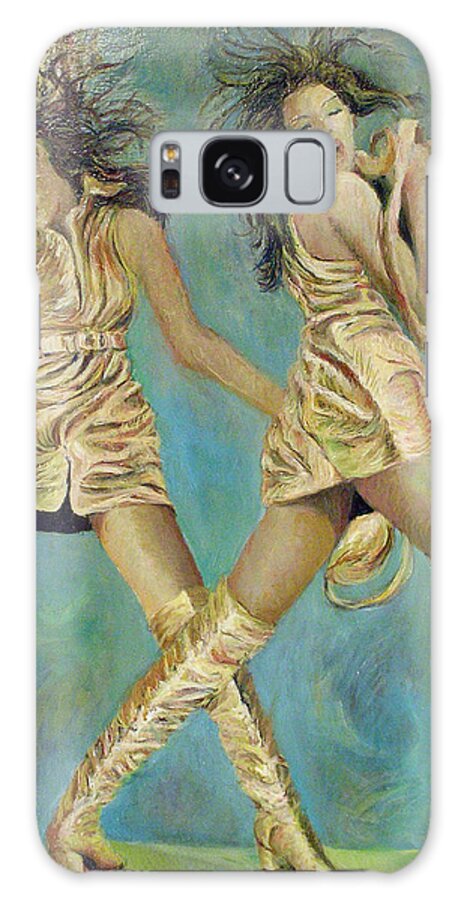 Cindy Crawford Galaxy Case featuring the painting Les Cindys by Jean-Marc Robert