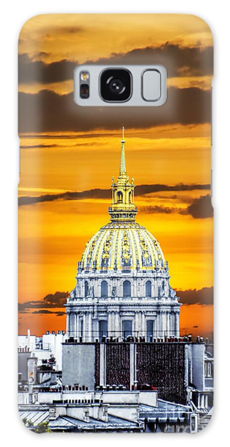 Paris Galaxy Case featuring the photograph Les Invalides Sunset by PatriZio M Busnel