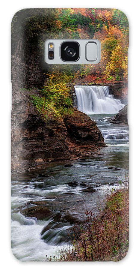 Waterfalls Galaxy S8 Case featuring the photograph Letchworth State Park Lower Falls by Mark Papke