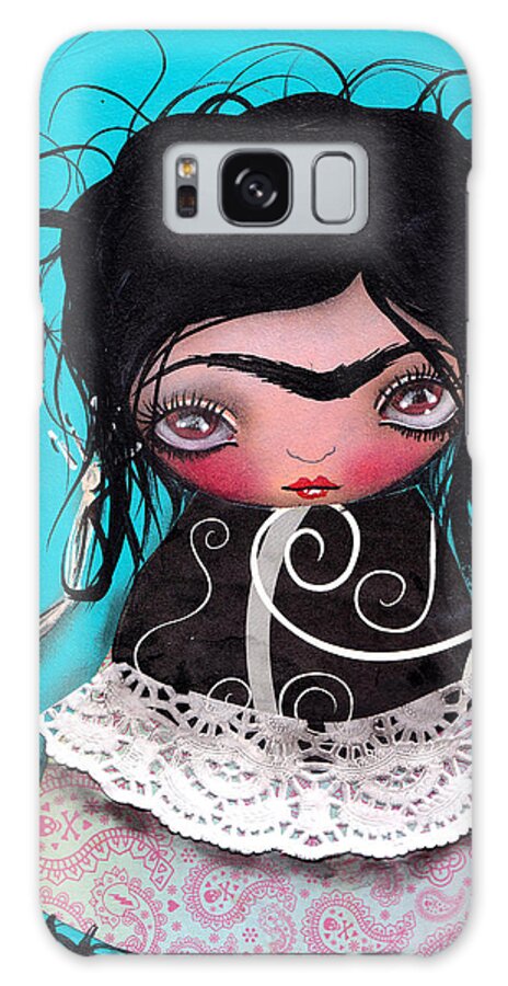 Frida Kahlo Galaxy Case featuring the painting Lets go Dancing by Abril Andrade