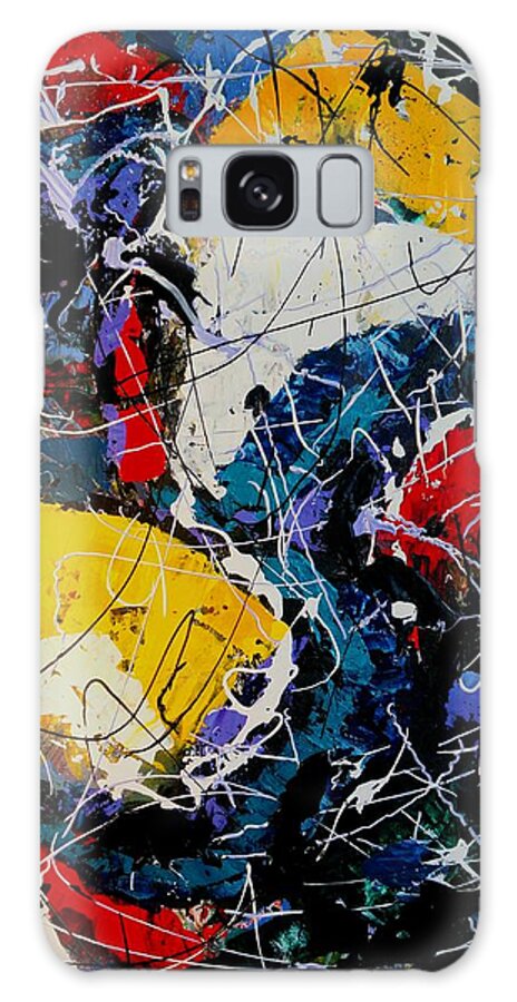 Abstract Art Galaxy Case featuring the painting Life - a bit of everything by Ray Khalife