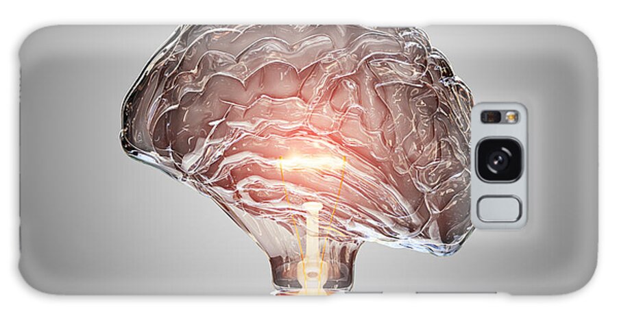 Light Galaxy Case featuring the photograph Light Bulb Brain by Johan Swanepoel