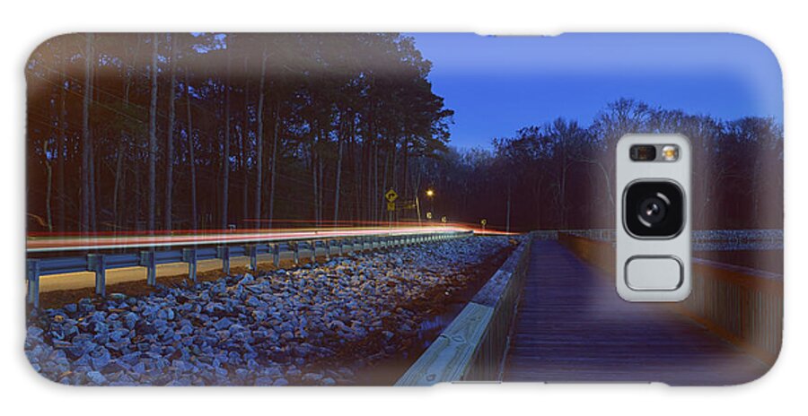 Light Galaxy Case featuring the photograph Light Trails on Elbow Road by Nicole Lloyd