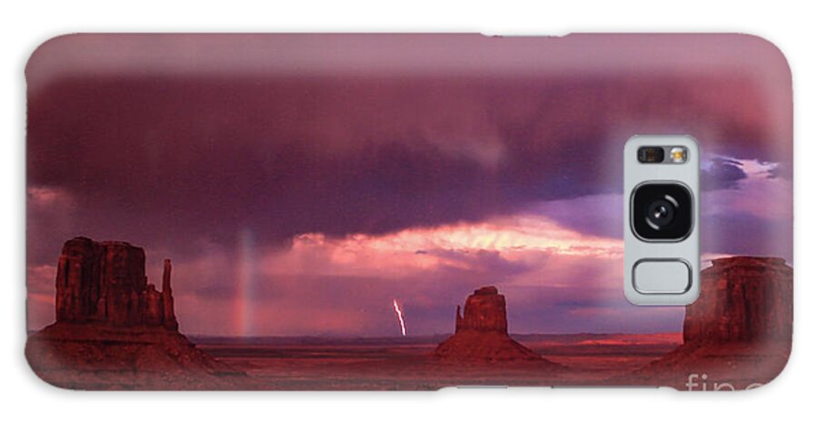 Lightning Galaxy S8 Case featuring the photograph Lightning and Rainbow by Mark Jackson