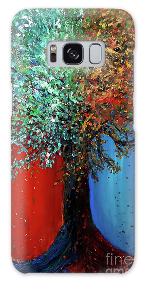 Oil Galaxy S8 Case featuring the painting Like the Changes of the Seasons by Ania M Milo