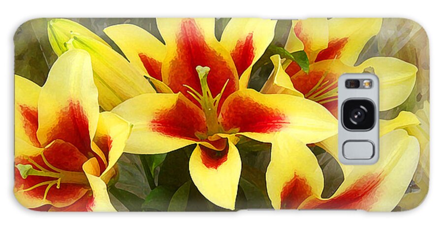 Spring Galaxy Case featuring the painting Lilies by Amy Vangsgard