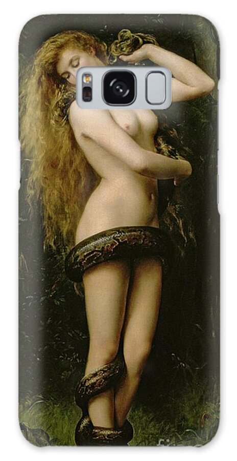 Nude; Female; Snake; Long Hair; Pre-raphaelite; Lilith Galaxy Case featuring the painting Lilith by John Collier