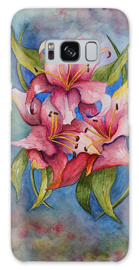 Linda Brody Galaxy Case featuring the painting Lily II by Linda Brody