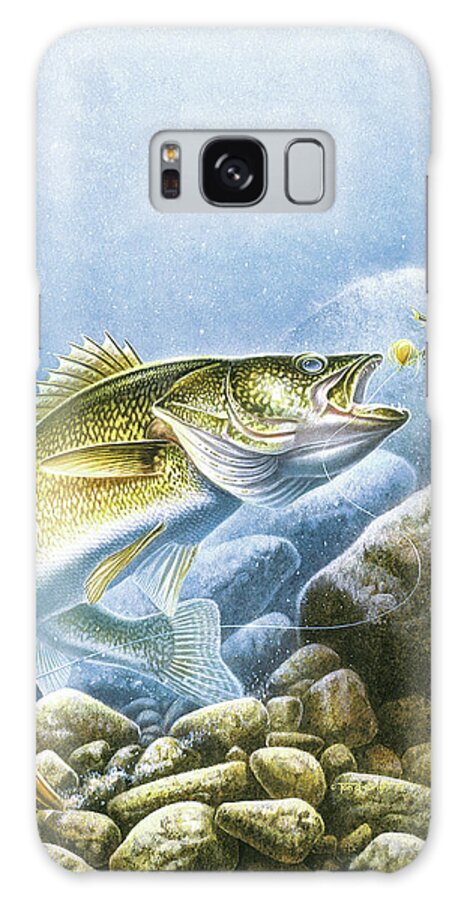 Jon Q Wright Galaxy Case featuring the painting Lindy Walleye by JQ Licensing