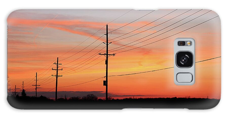 Sunset Galaxy Case featuring the photograph Lineman's Sunset by Rachel Cohen