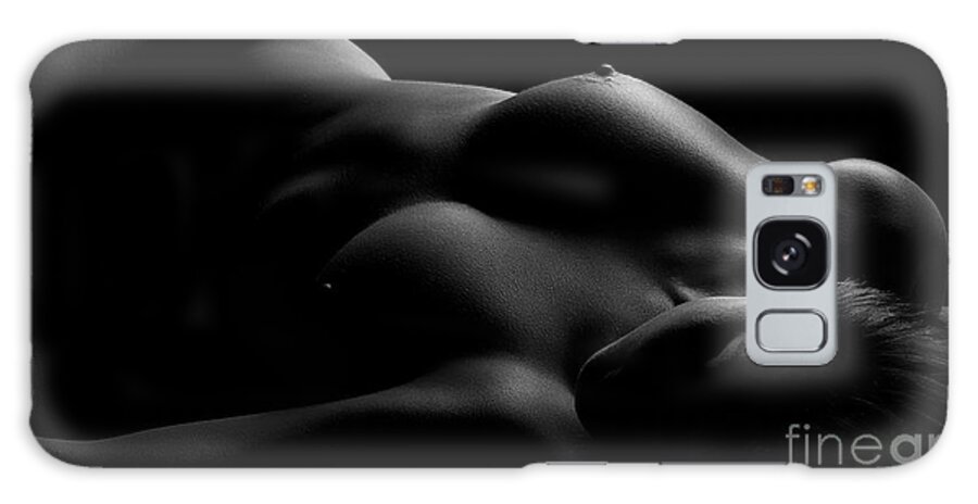 Bodyscape Galaxy Case featuring the photograph Lines of Light Black and White by David Naman