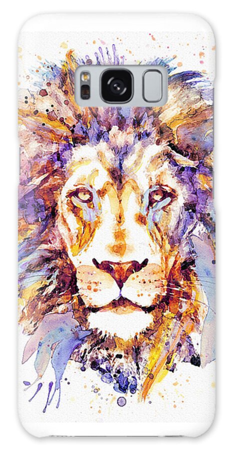 Marian Voicu Galaxy S8 Case featuring the painting Lion Head by Marian Voicu