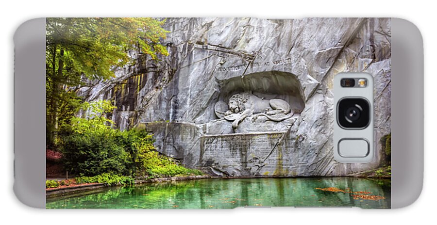 Lucerne Galaxy Case featuring the photograph Lion of Lucerne by Carol Japp