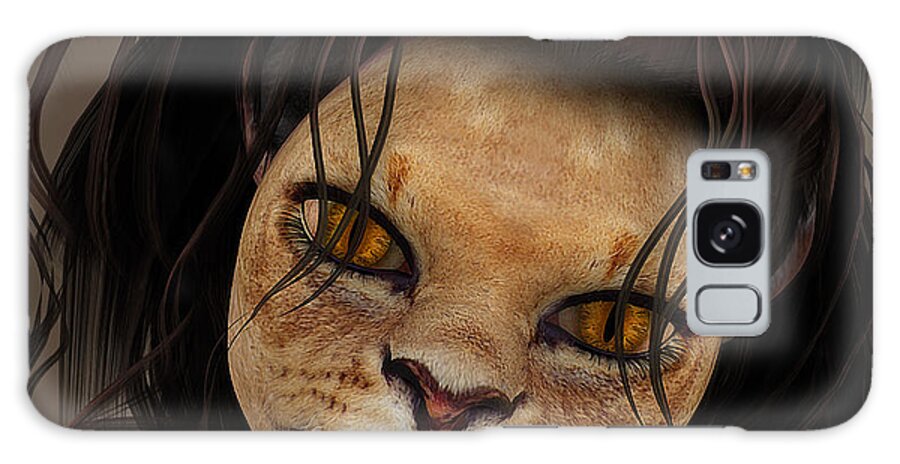3d Galaxy Case featuring the digital art Lioness by Jutta Maria Pusl