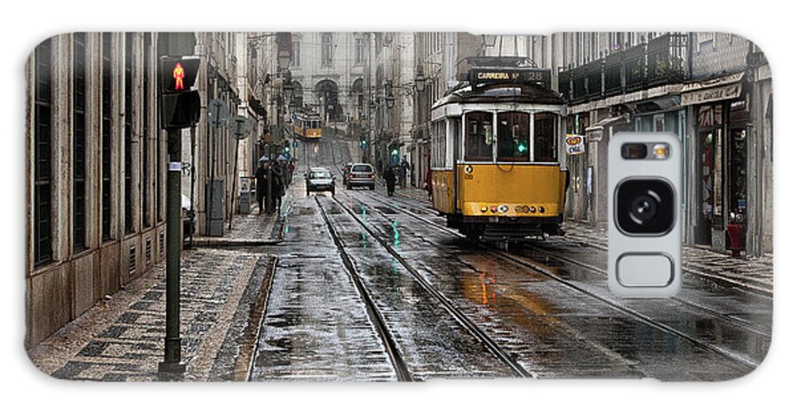 Lisbon Galaxy Case featuring the photograph Lisbon streets by Jorge Maia