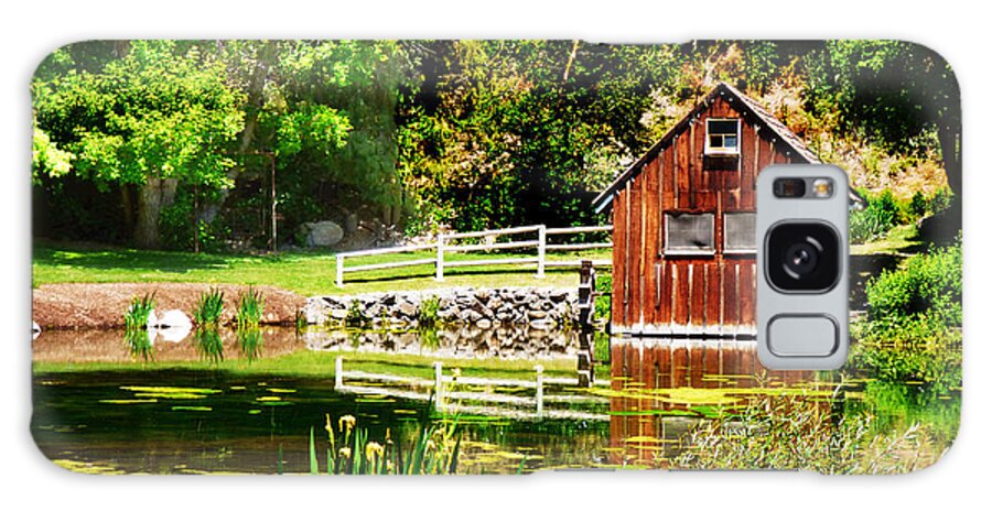 Little Galaxy Case featuring the photograph Little House by a Pond by Alan Socolik