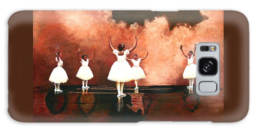 Ballet Galaxy Case featuring the painting Little Sisters by Carol Neal-Chicago