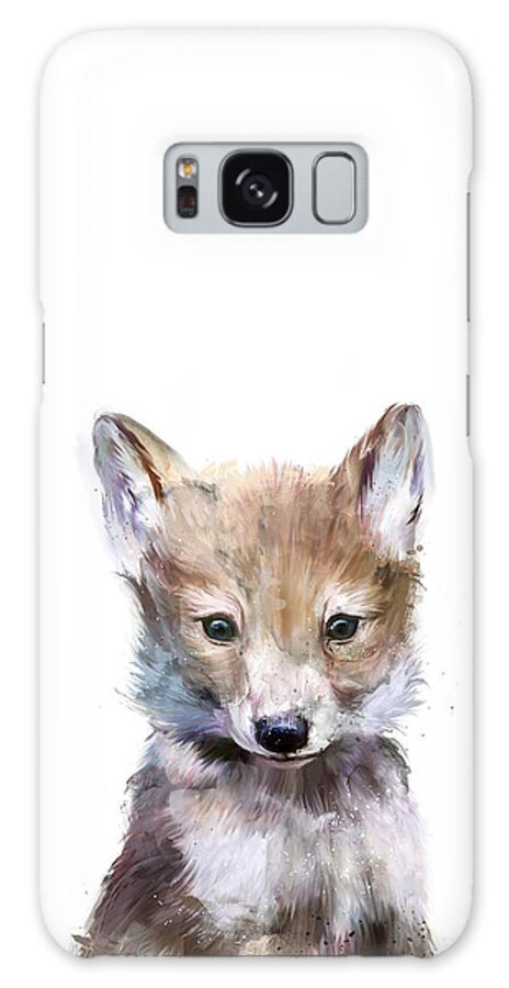 Wolf Galaxy Case featuring the painting Little Wolf by Amy Hamilton