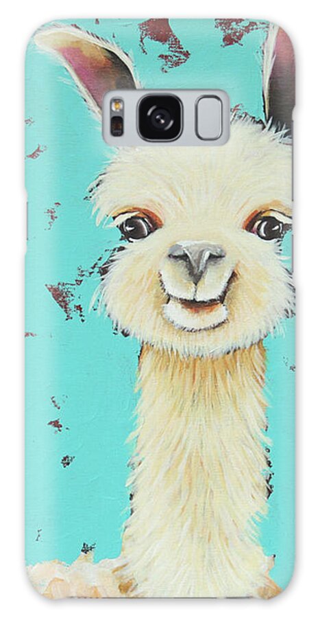 Meet Sue Galaxy Case featuring the painting Llama Sue by Lucia Stewart