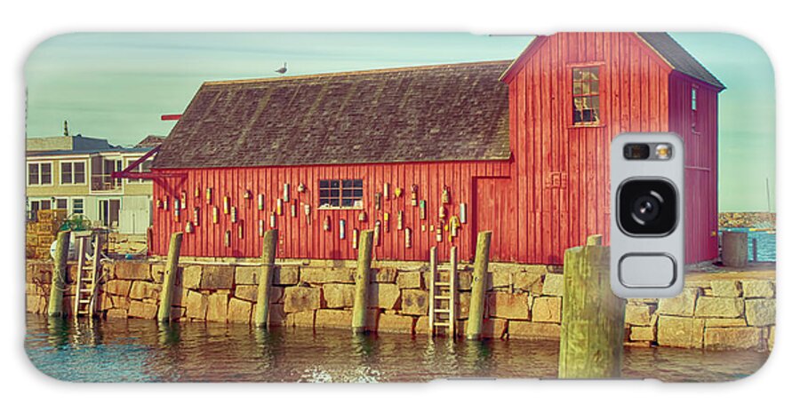 Lobster Shack; Shack; Harbor; Rockport; Massachusetts; Rockport Harbor; Seagull Galaxy S8 Case featuring the photograph Lobster Shack by Mick Burkey