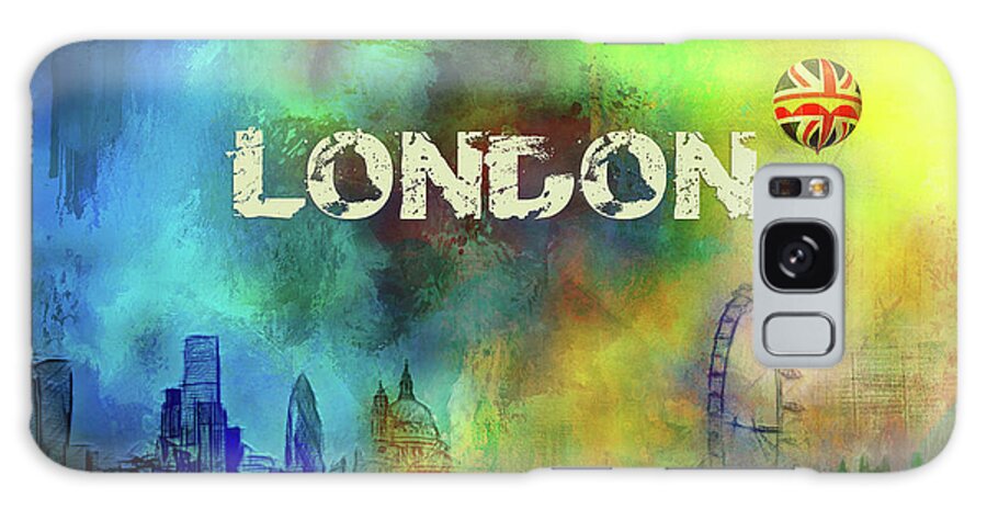 London-skyline Galaxy Case featuring the digital art London - Skyline by Nicky Jameson