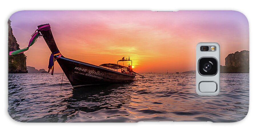 Krabi Galaxy Case featuring the photograph Longtail Sunset by Nicklas Gustafsson