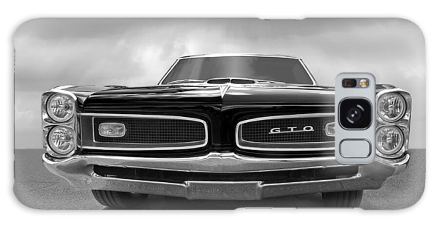 Pontiac Galaxy Case featuring the photograph Look At Me - GTO Black and White by Gill Billington
