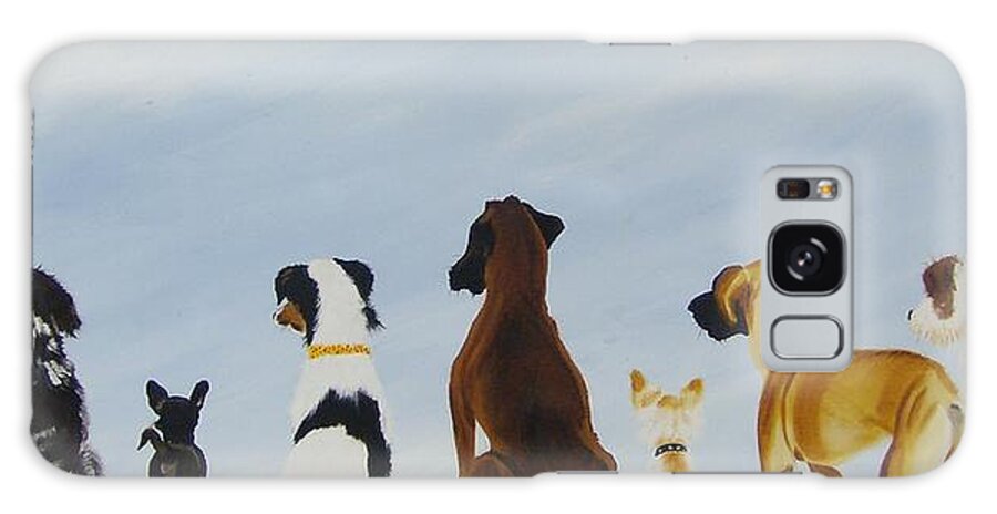 Dogs Galaxy S8 Case featuring the painting Looking For Our Forever Home by Debra Campbell