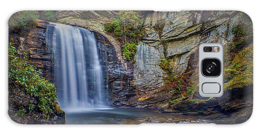 Waterfall Galaxy Case featuring the photograph Looking Glass Falls in the Blue Ridge Mountains Brevard North Carolina by T Lowry Wilson
