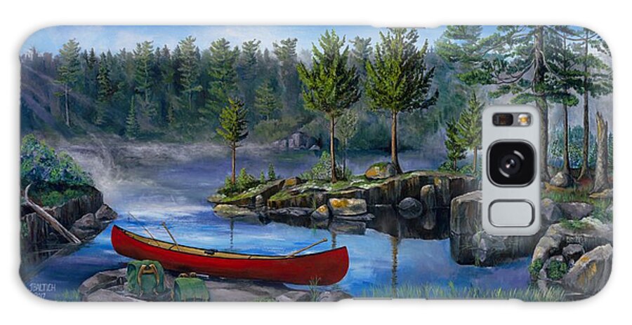Landscape Galaxy Case featuring the painting Lost in the Boundary Waters by Joe Baltich