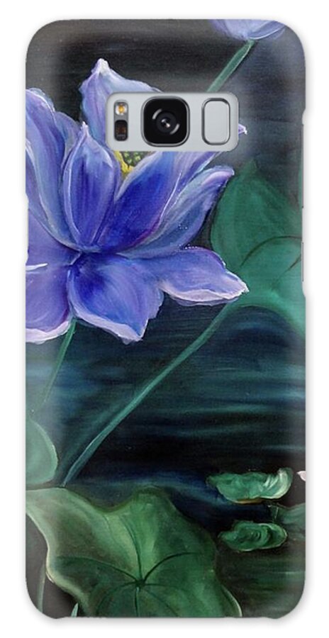 Lotus Blossom Galaxy Case featuring the painting Lotus by Jenny Lee