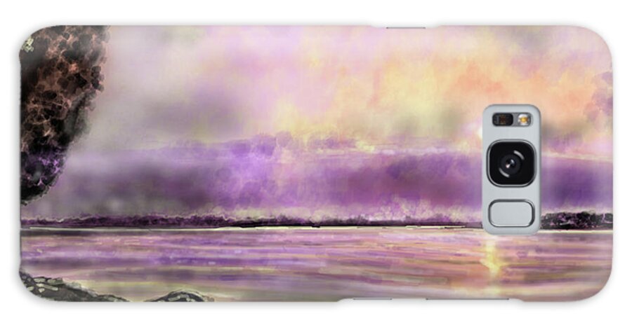 Landscape. Lough Erne Galaxy Case featuring the painting Lough Erne by Rob Hartman