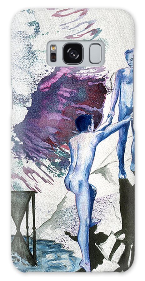 Rene Capone Galaxy Case featuring the painting Love Metaphor - Drift by Rene Capone