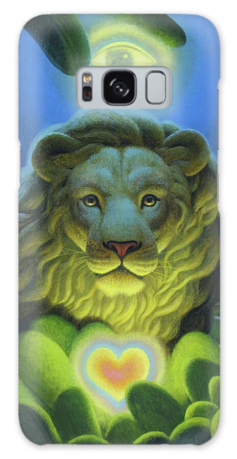 Lion Galaxy Case featuring the painting Love, Strength, Wisdom by Chris Miles