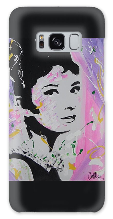 Audrey Hepburn Galaxy Case featuring the painting Lovely Audrey by Antonio Moore
