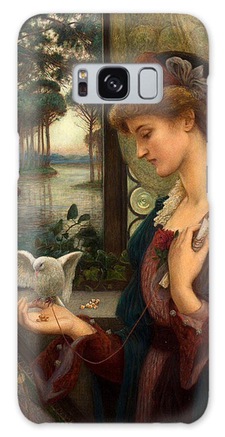 Marie Spartali Stillman Galaxy Case featuring the painting Love's Messenger by Marie Spartali Stillman