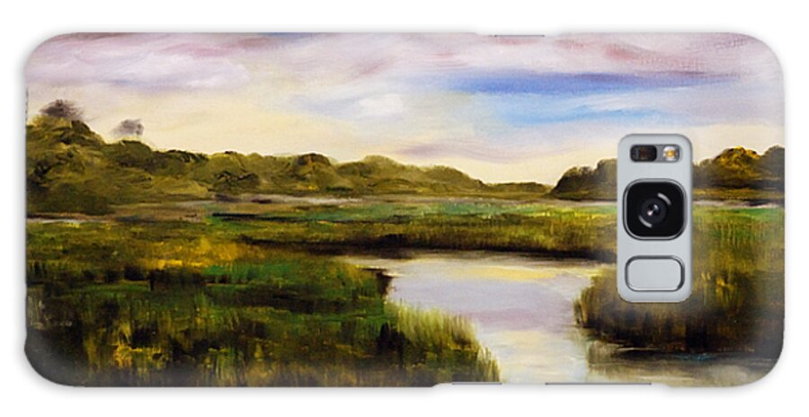 South Carolina Low Country Marsh Galaxy Case featuring the painting Low Country by Phil Burton