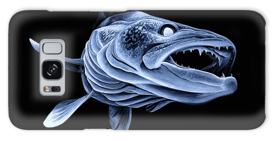 Walleye Galaxy Case featuring the painting Low Light Walleye by Nick Laferriere