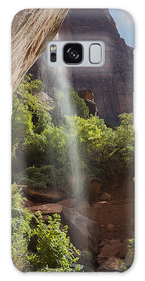 Waterfall Galaxy Case featuring the photograph Lower Emerald Pool Falls in Zion by David Watkins