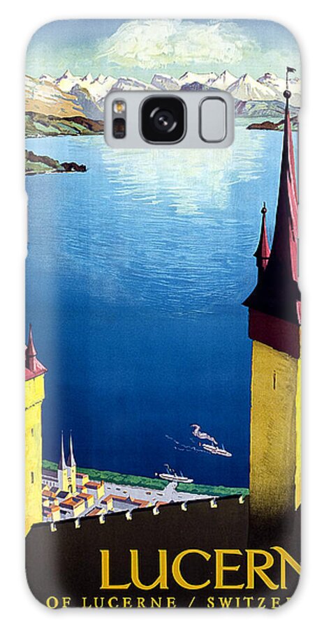 Lucerne Galaxy Case featuring the painting Lucerne, Lake, Switzerland by Long Shot