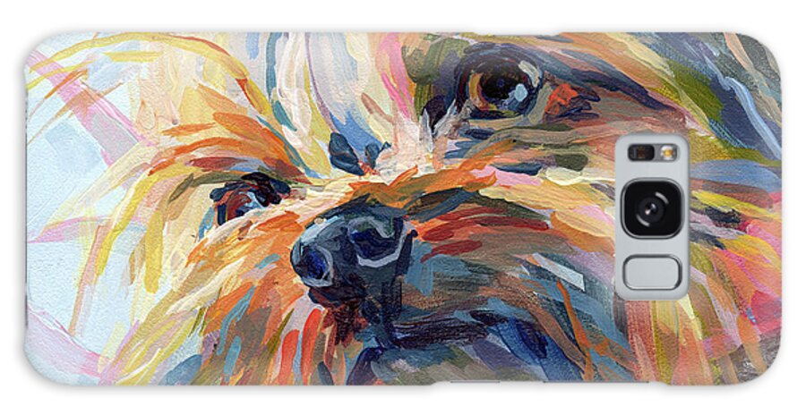 Yorkshire Terrier Galaxy Case featuring the painting Lucy in the Sky by Kimberly Santini